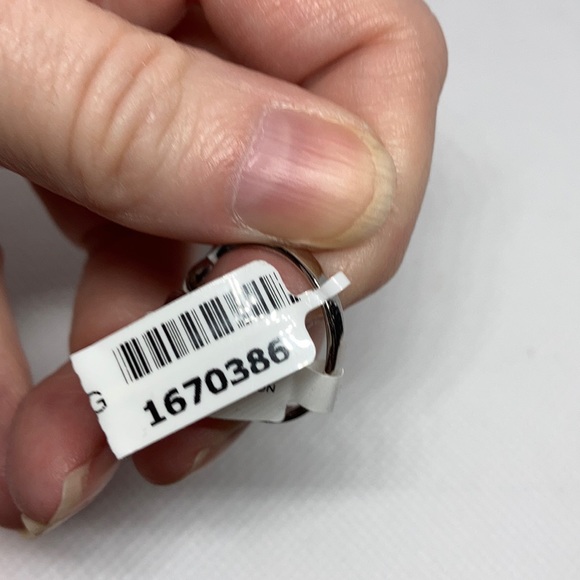 Simulated Diamond Ring with silvertone(NWT)J-60 - Picture 5 of 6